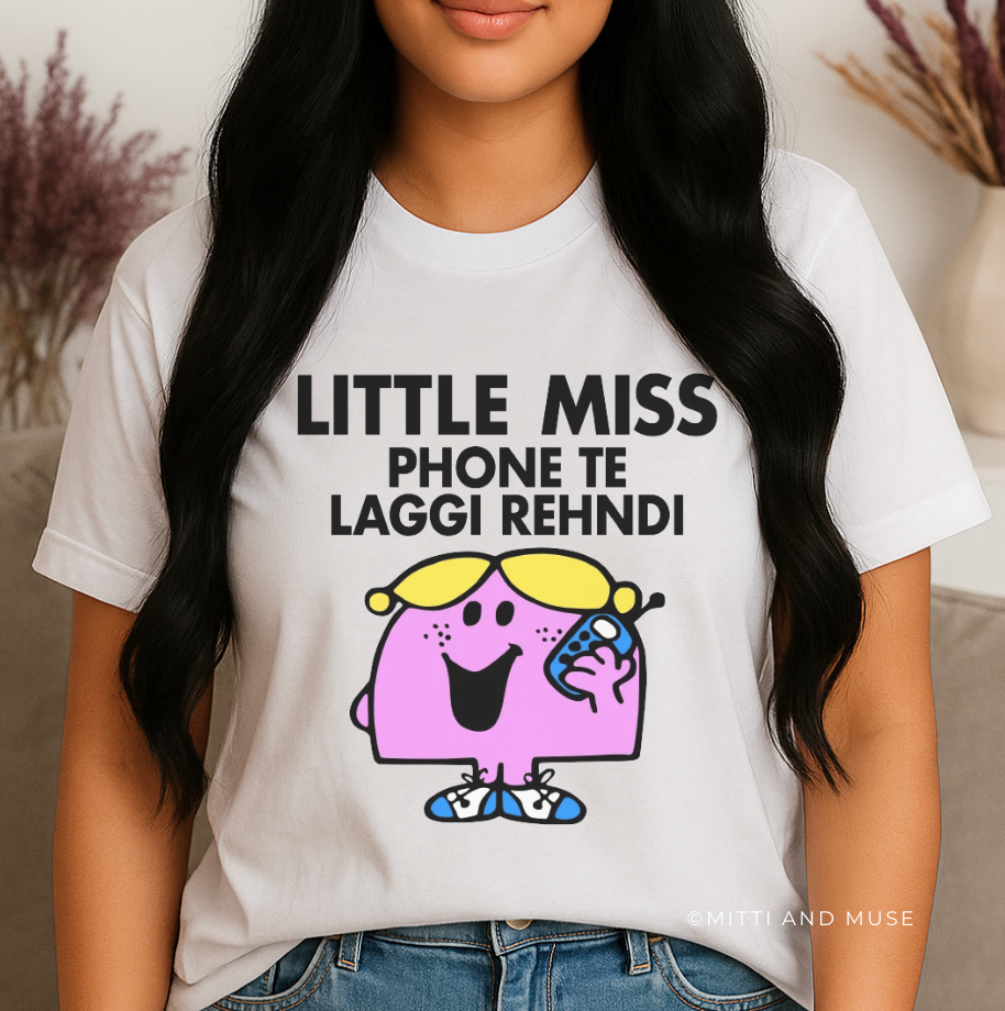 Little Miss Phone Te Laggi Rehndi T-Shirt