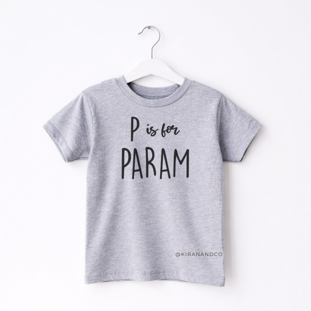 Personalized Initial and Name Kids T-Shirt