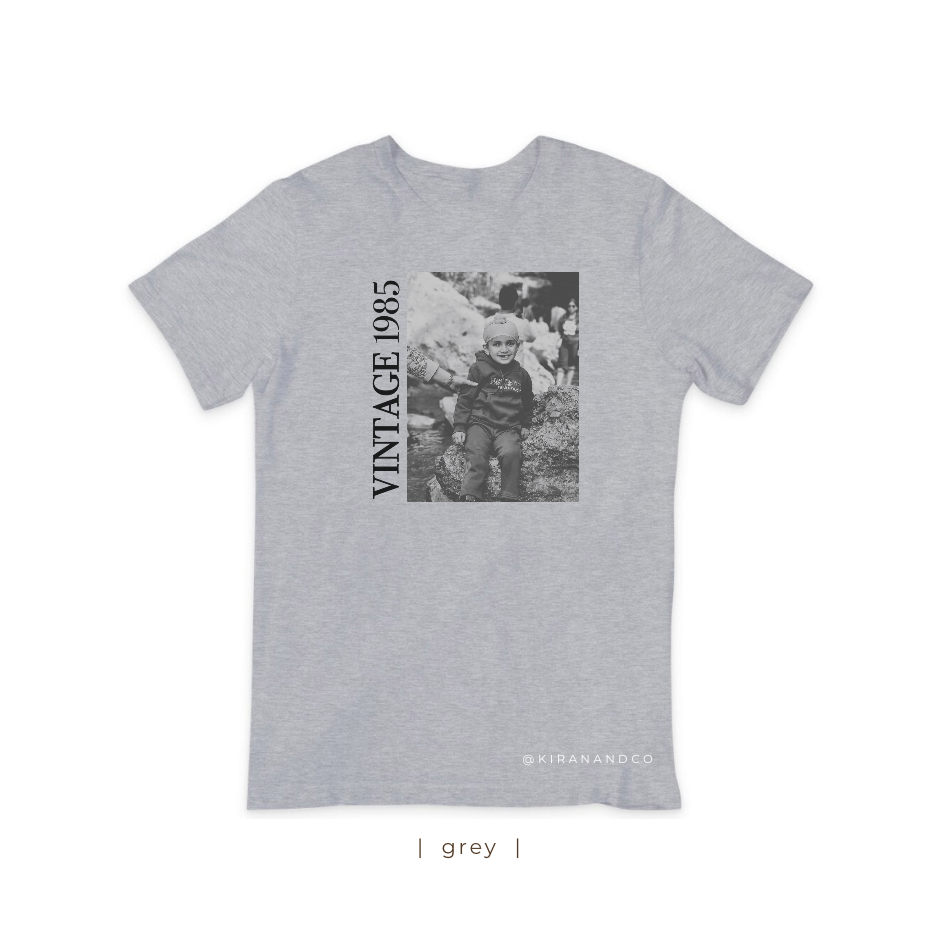 Personalized Vintage Photo and Year T-Shirt