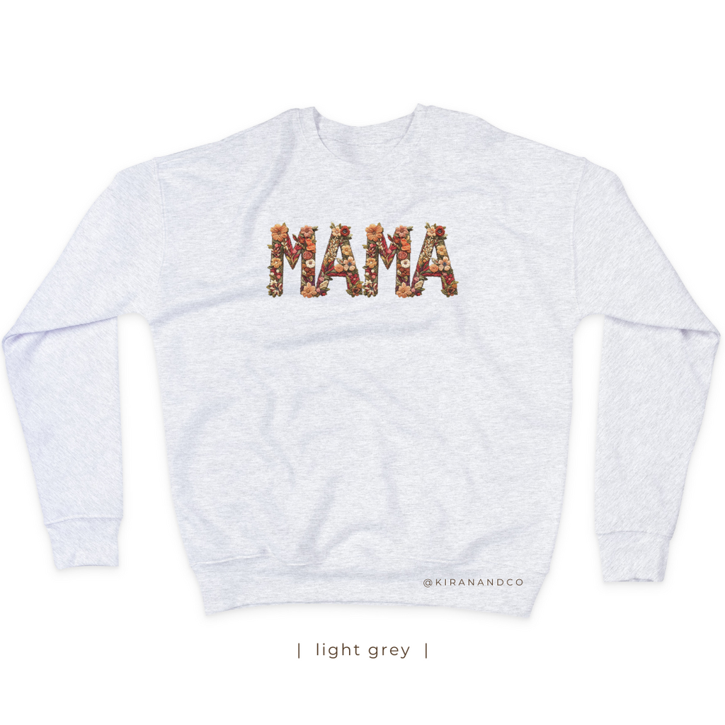 MAMA Faux Embroidery Sweatshirt
