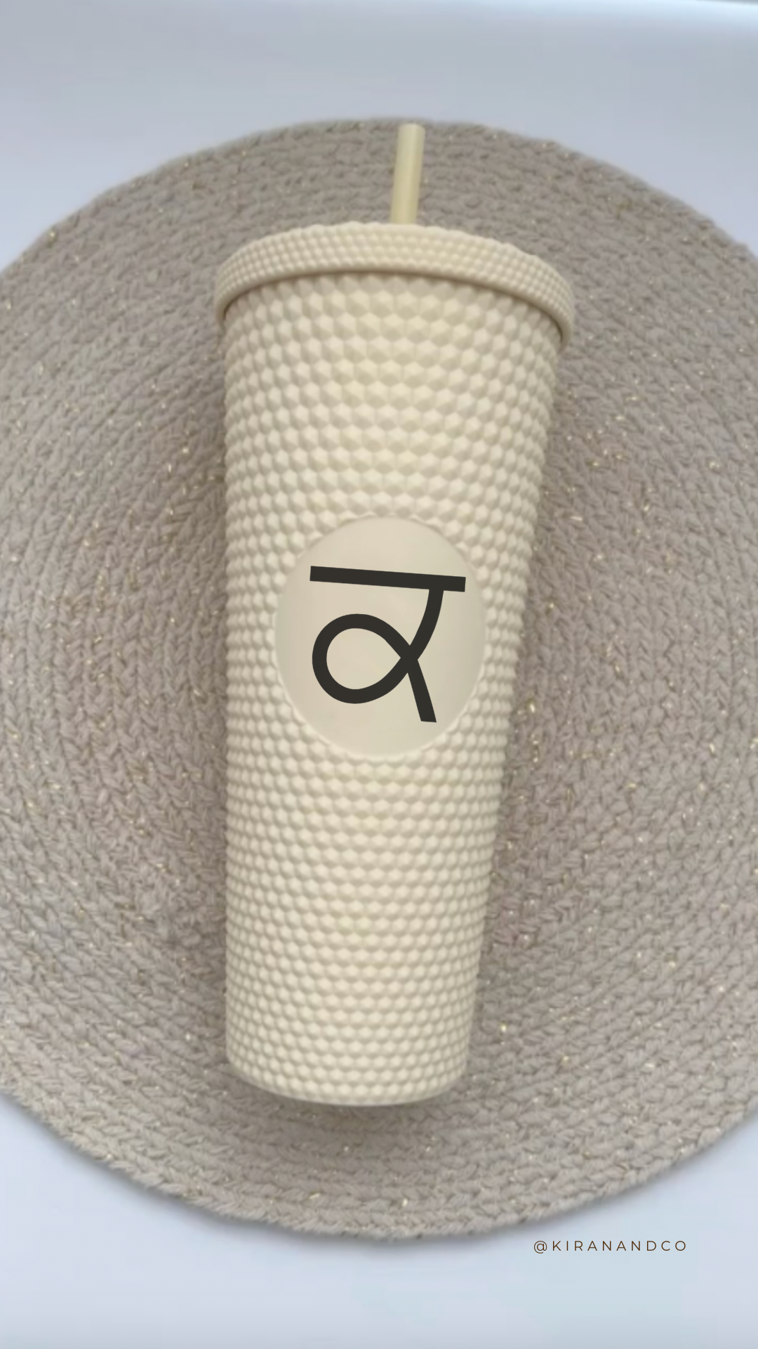 Gurmukhi Initial Studded Tumbler