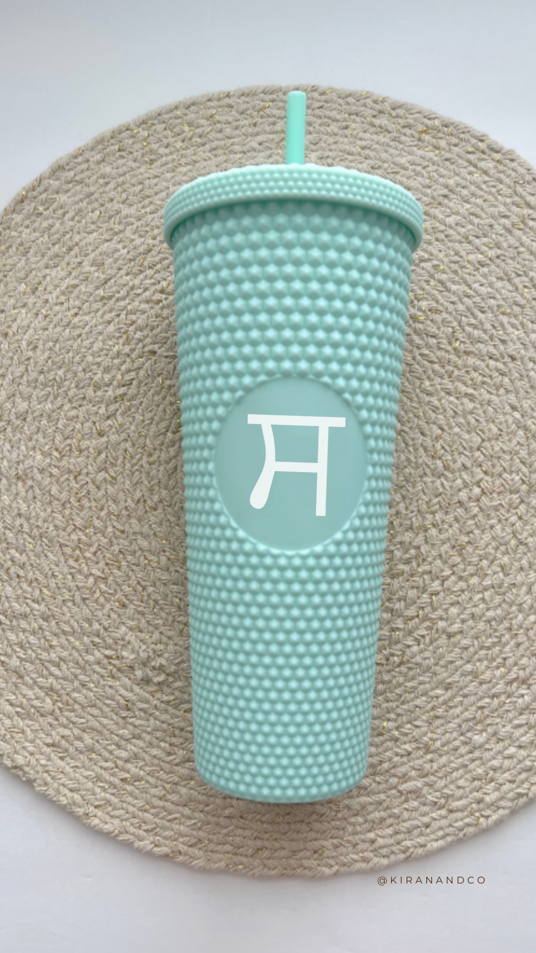 Gurmukhi Initial Studded Tumbler